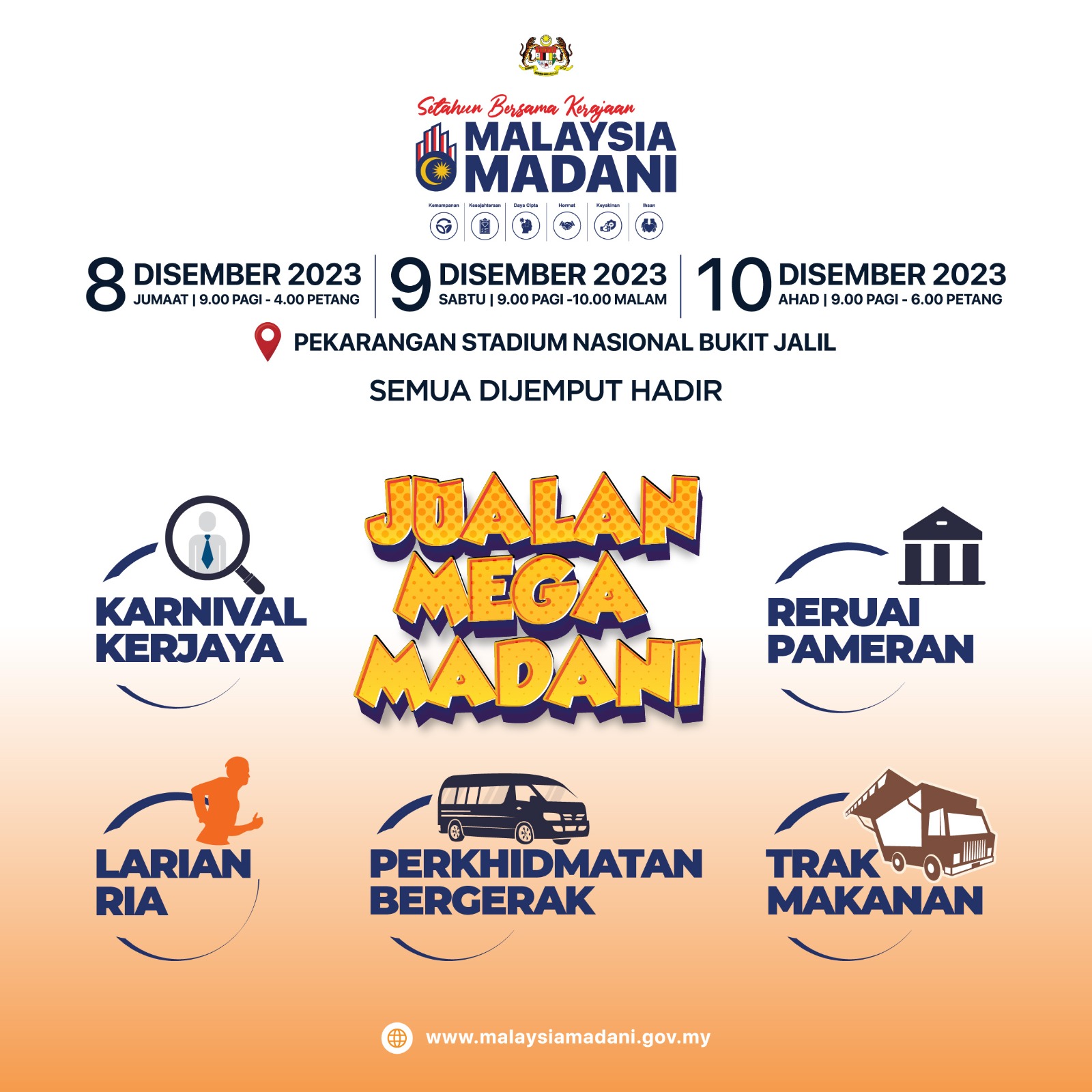 poster program setahun bersama kerajaan madani