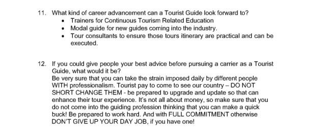 Career Guidance As A Tourist Guide