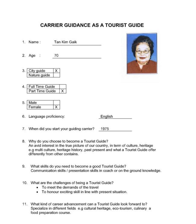 Career Guidance As A Tourist Guide